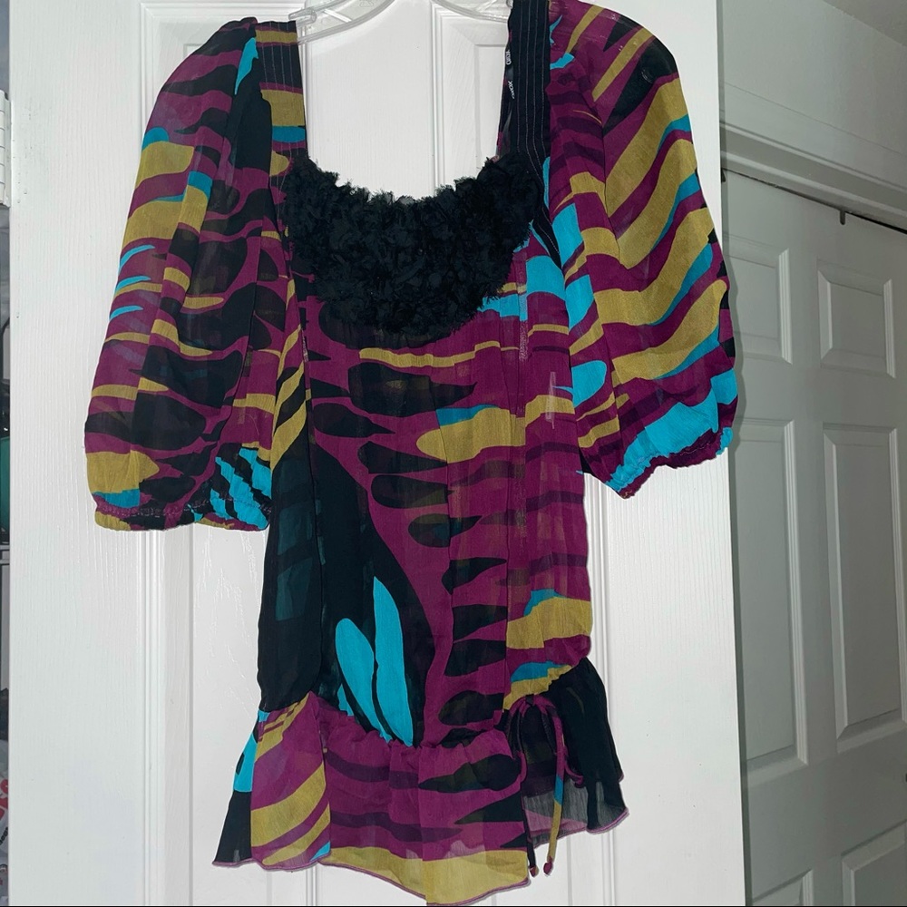 👗3 For $10 XOXO Sheer Top - Picture 1 of 5